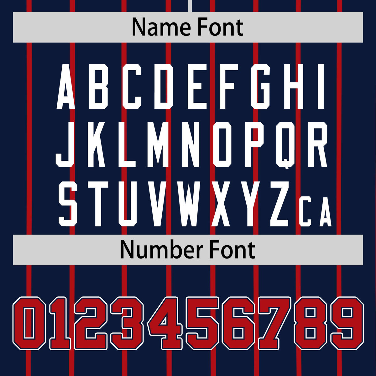 Custom Navy Red Pinstripe Red-White Authentic Baseball Jersey