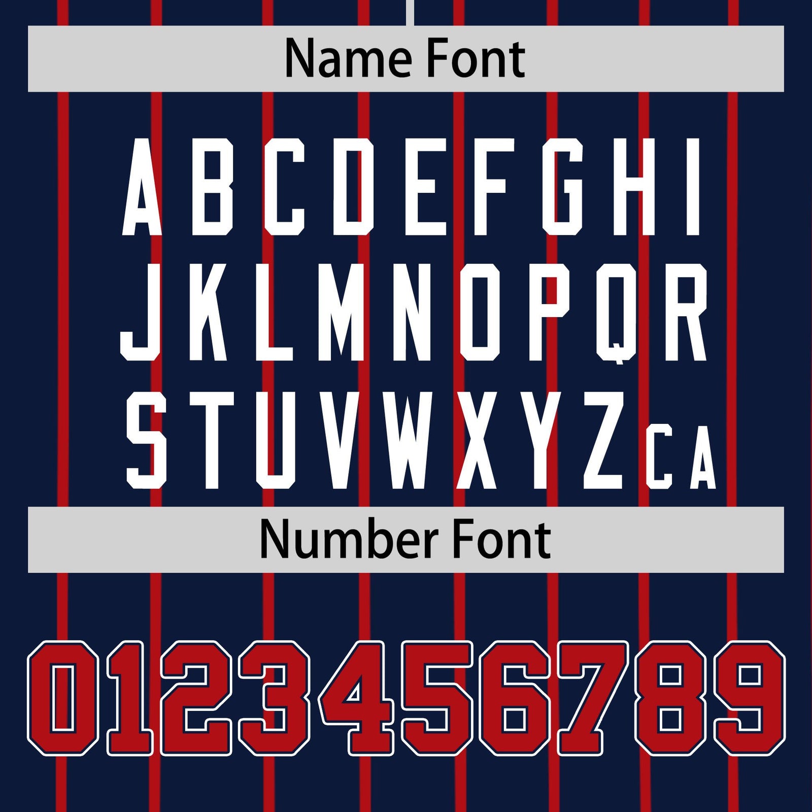 Custom Navy Red Pinstripe Red-White Authentic Baseball Jersey