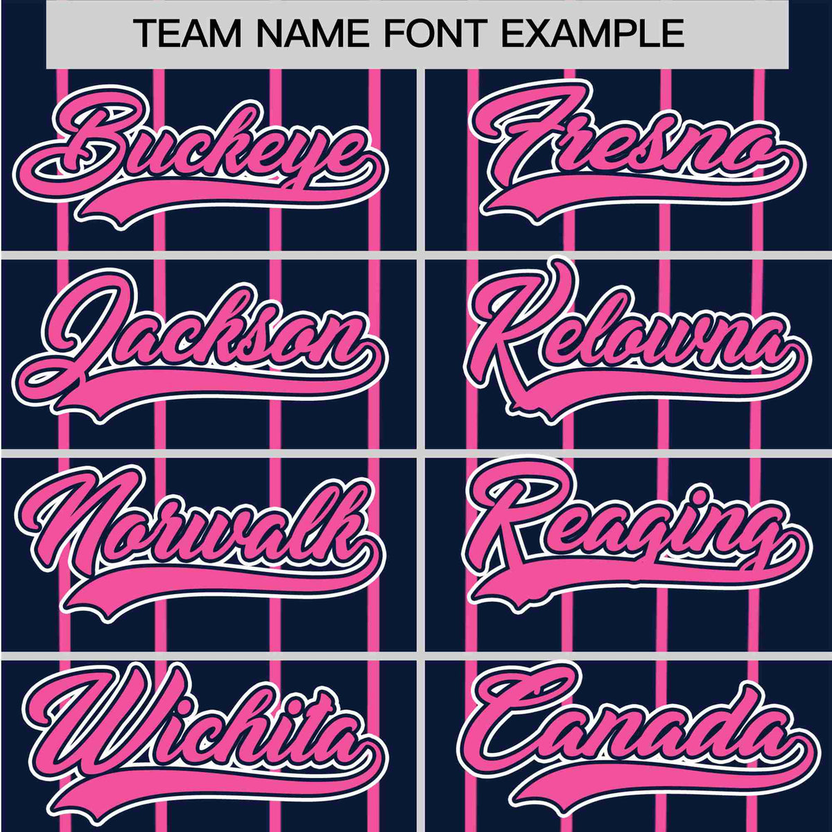Custom Navy Pink Pinstripe Pink-White Authentic Baseball Jersey