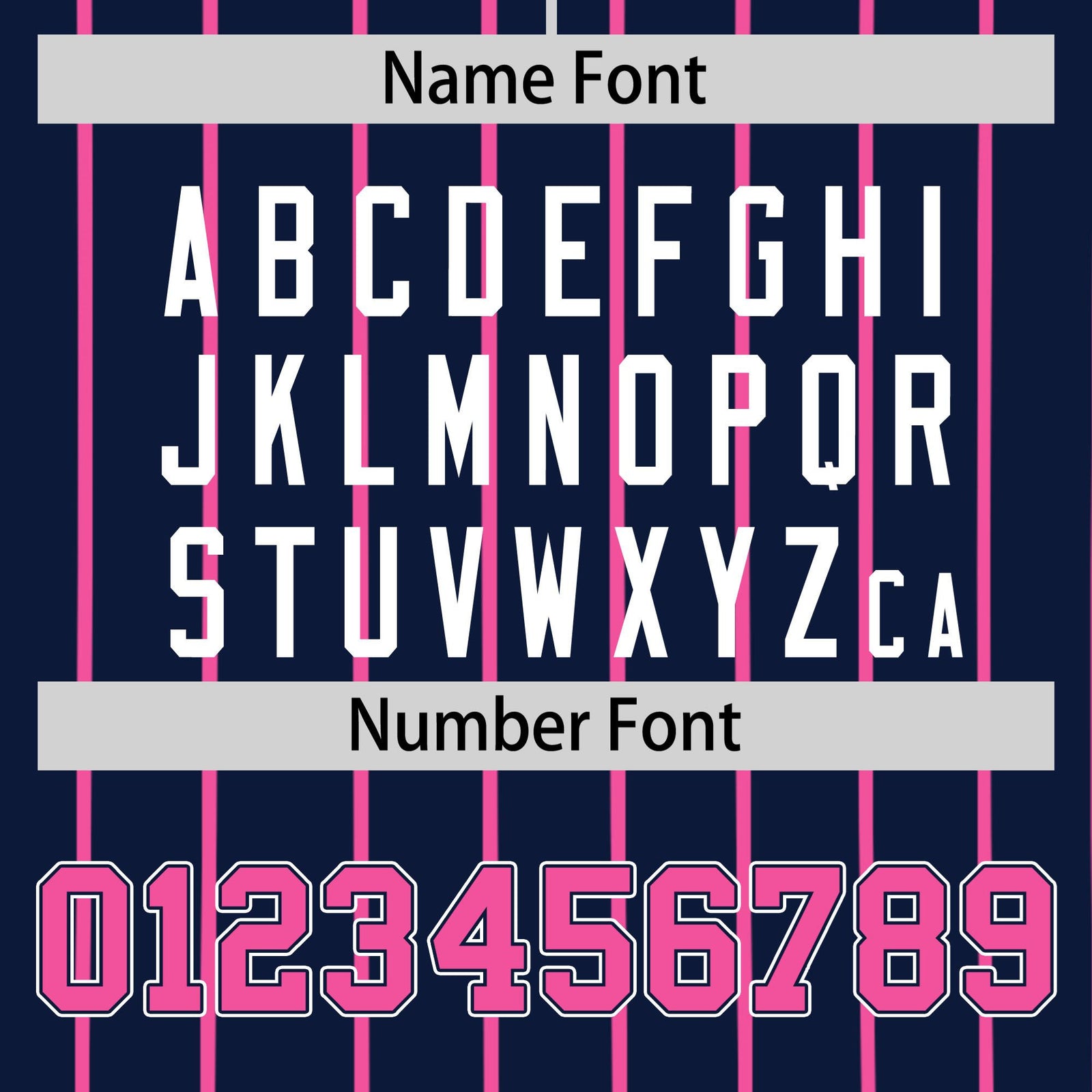 Custom Navy Pink Pinstripe Pink-White Authentic Baseball Jersey