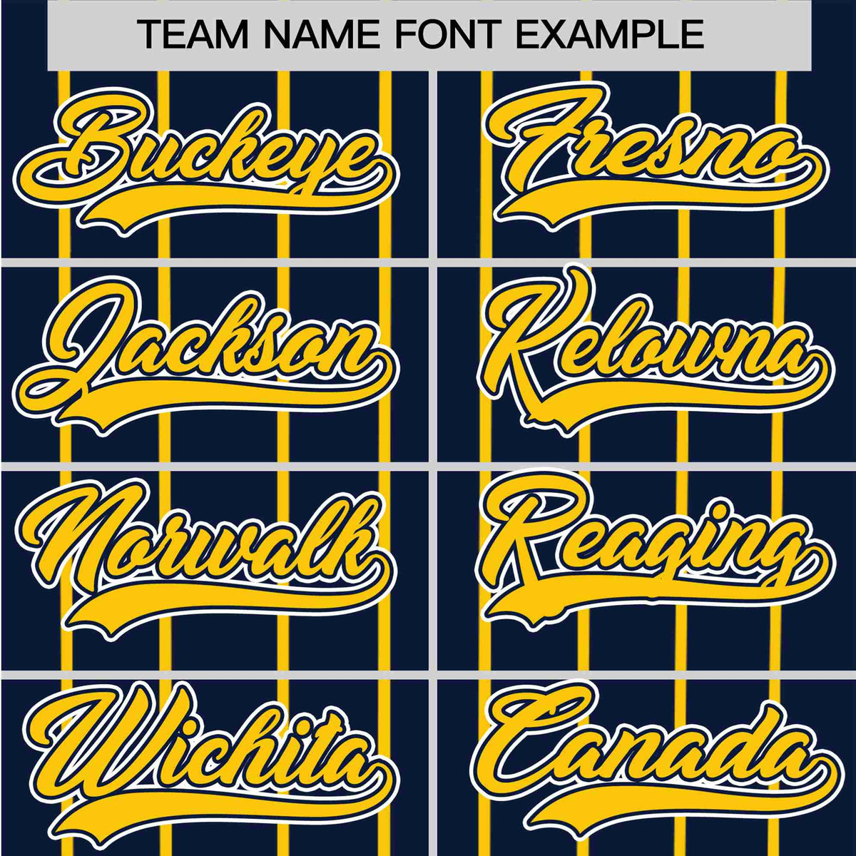 Custom Navy Yellow Pinstripe Yellow-White Authentic Baseball Jersey