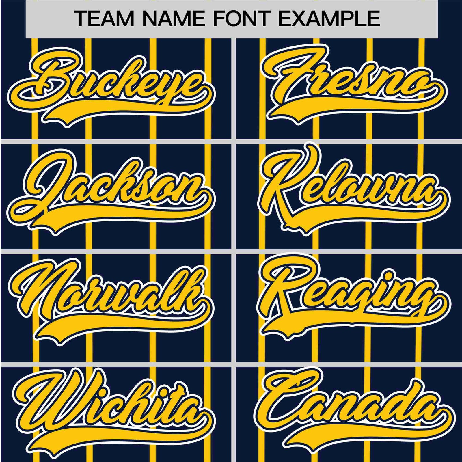 Custom Navy Yellow Pinstripe Yellow-White Authentic Baseball Jersey