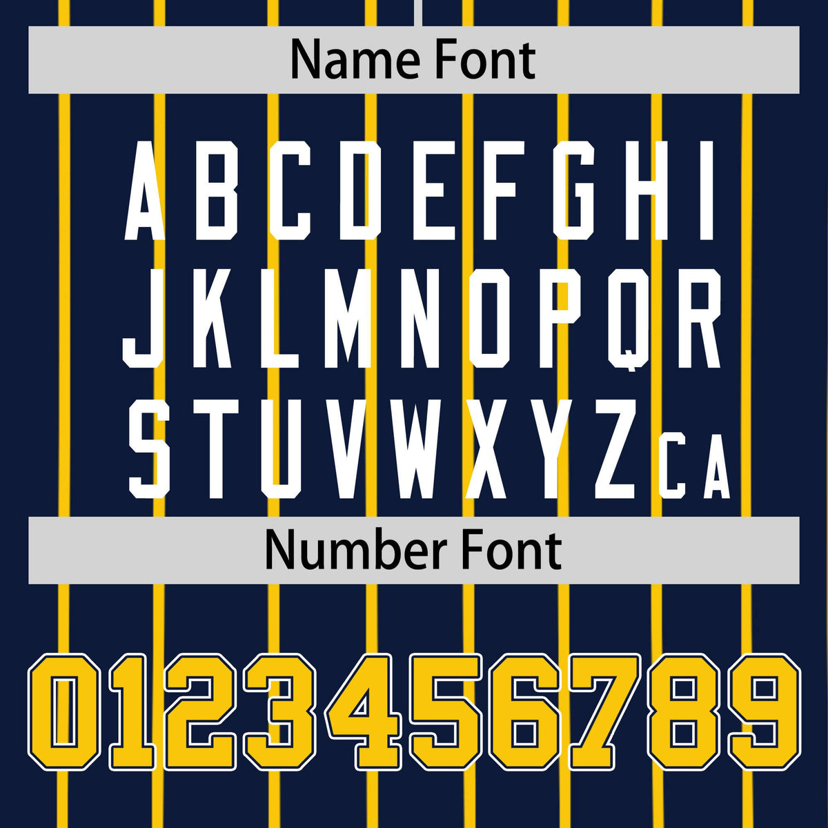 Custom Navy Yellow Pinstripe Yellow-White Authentic Baseball Jersey