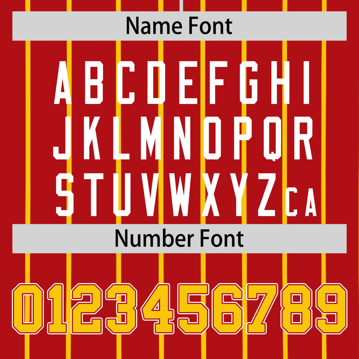 Custom Red Yellow Pinstripe Yellow-White Authentic Baseball Jersey