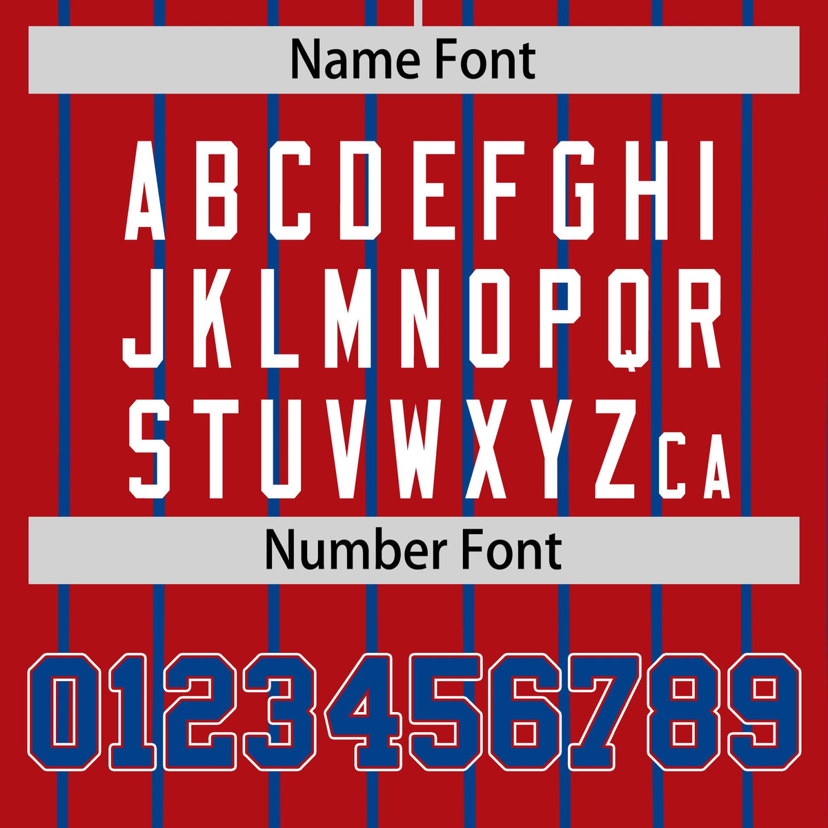 Custom Red Blue Pinstripe Blue-White Authentic Baseball Jersey