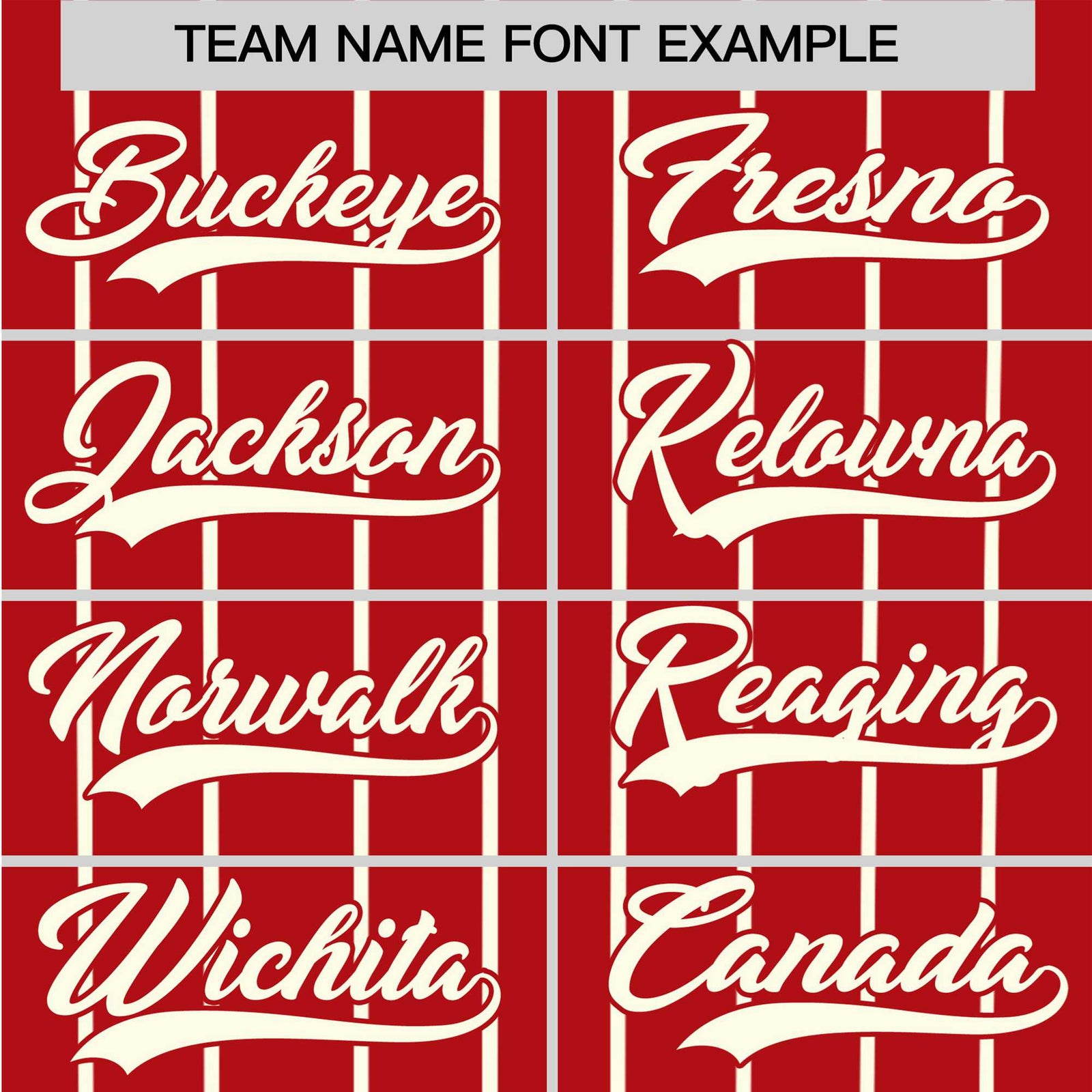 Custom Red Cream Pinstripe Cream-Red Authentic Baseball Jersey