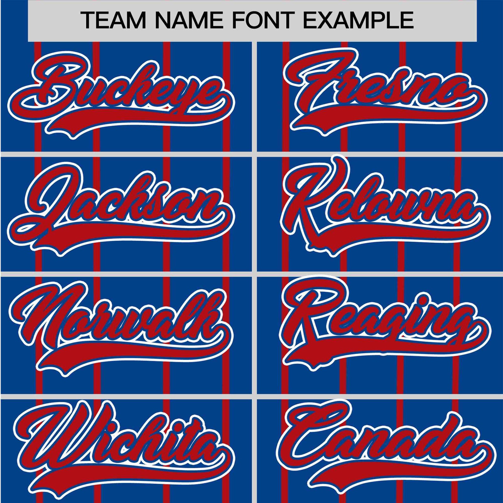 Custom Blue Red Pinstripe Red-White Authentic Baseball Jersey