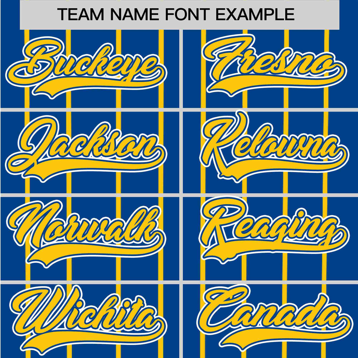 Custom Blue Yellow Pinstripe Yellow-White Authentic Baseball Jersey