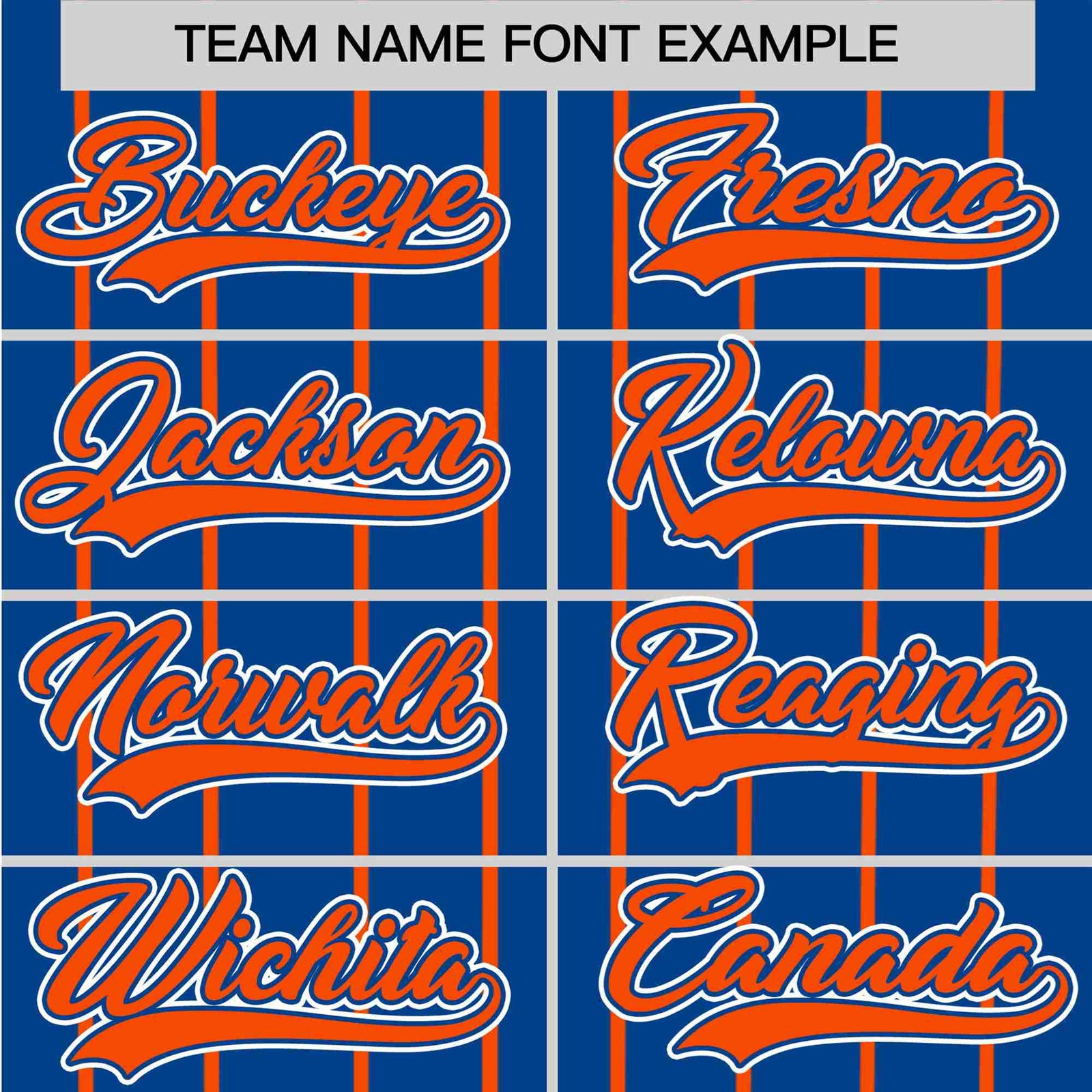 Custom Blue Orange Pinstripe Orange-White Authentic Baseball Jersey