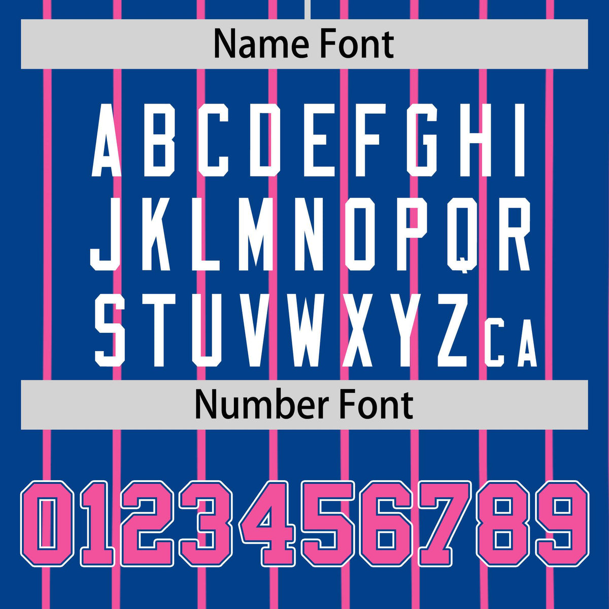 Custom Blue Pink Pinstripe Pink-White Authentic Baseball Jersey