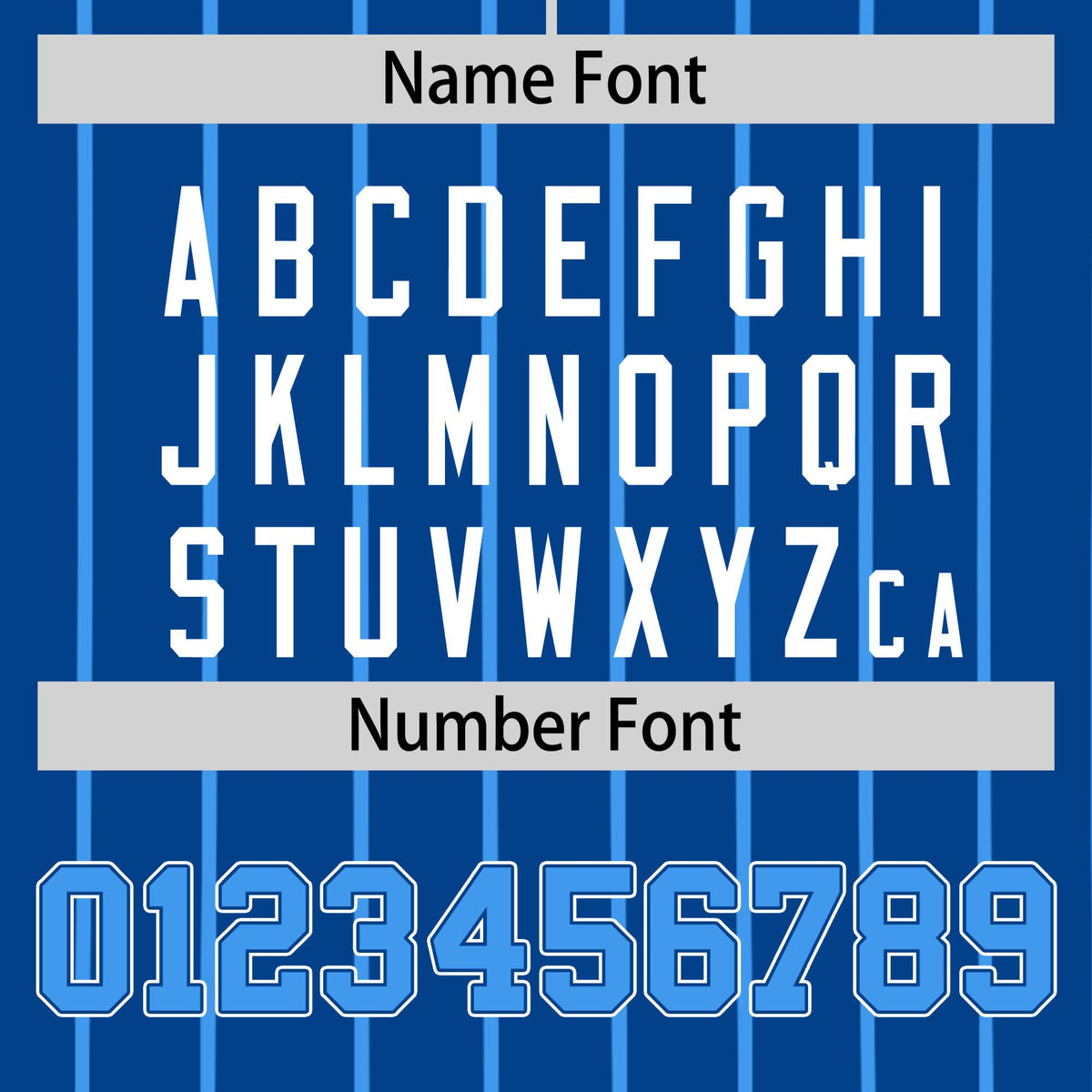 Custom Blue Light-Blue Pinstripe Light-Blue White Authentic Baseball Jersey