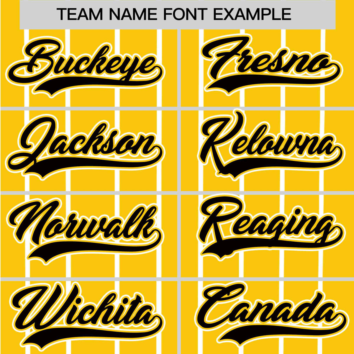 Custom Yellow White Pinstripe Black-White Authentic Baseball Jersey