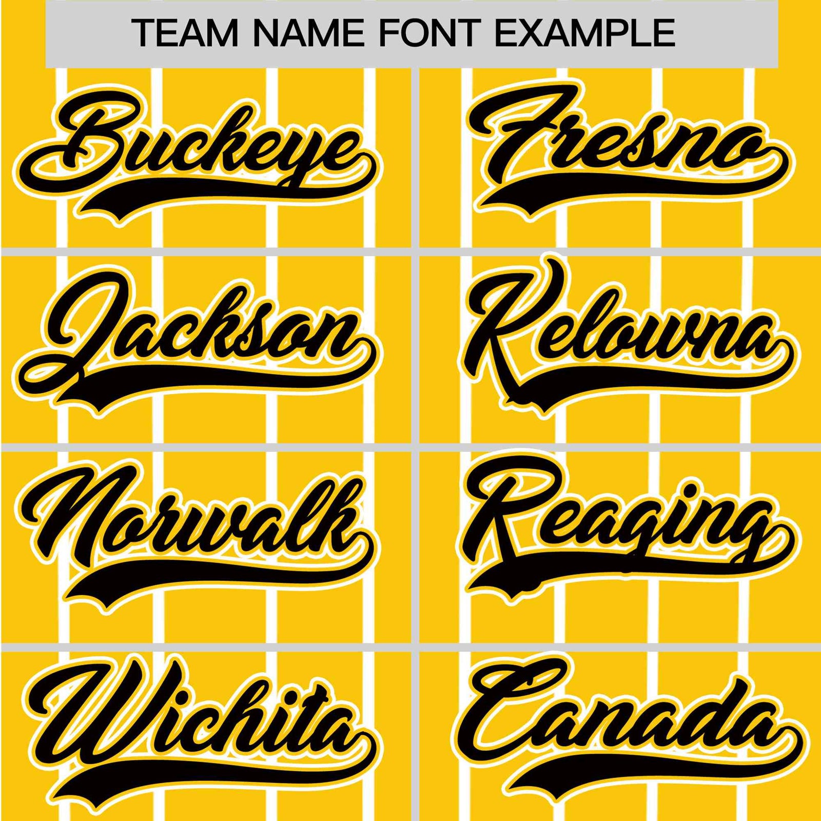 Custom Yellow White Pinstripe Black-White Authentic Baseball Jersey