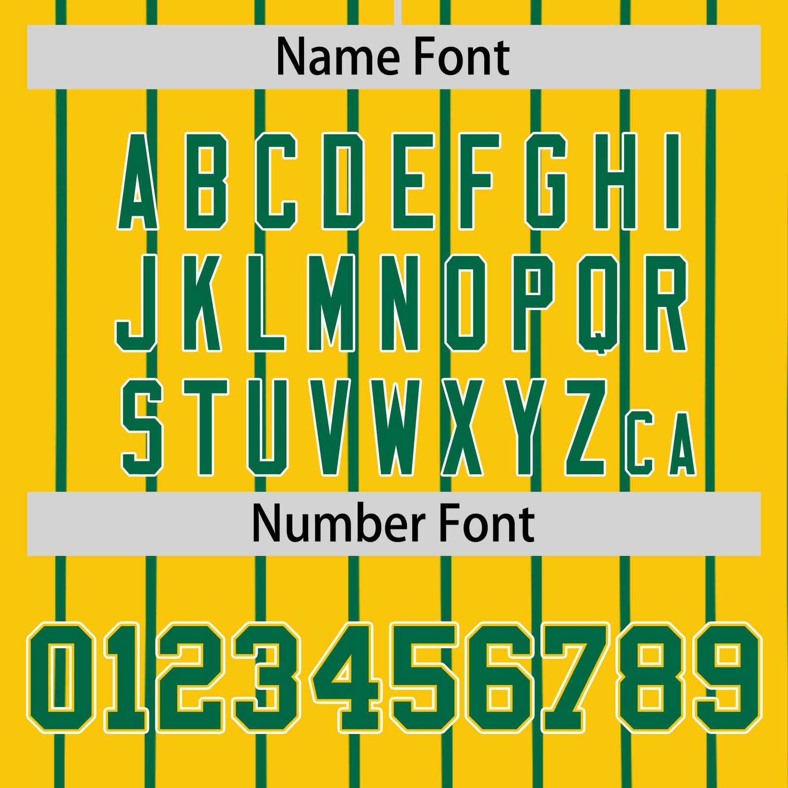 Custom Yellow Kelly-Green Pinstripe Kelly-Green White Authentic Baseball Jersey