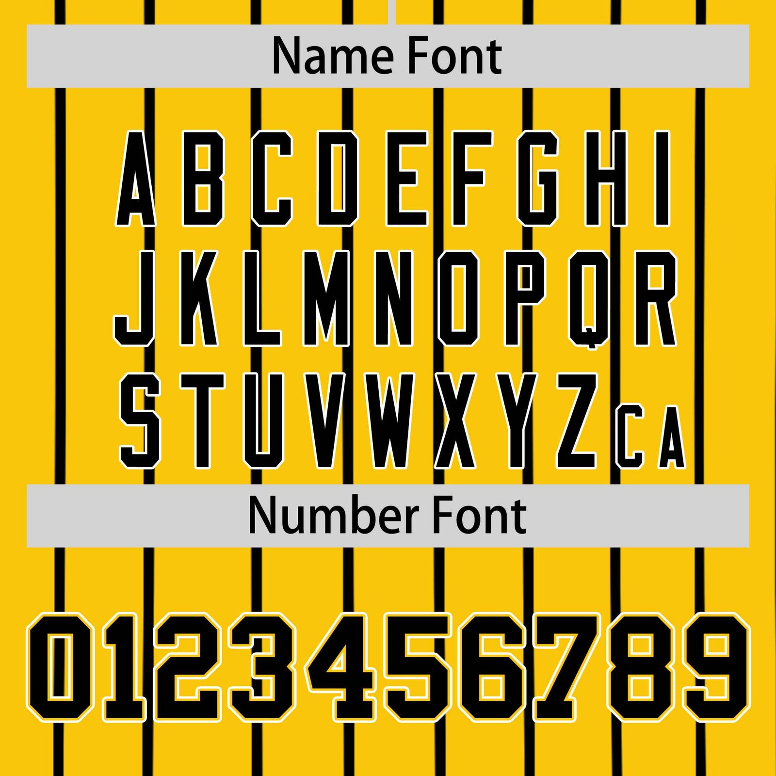 Custom Yellow Black Pinstripe Black-White Authentic Baseball Jersey