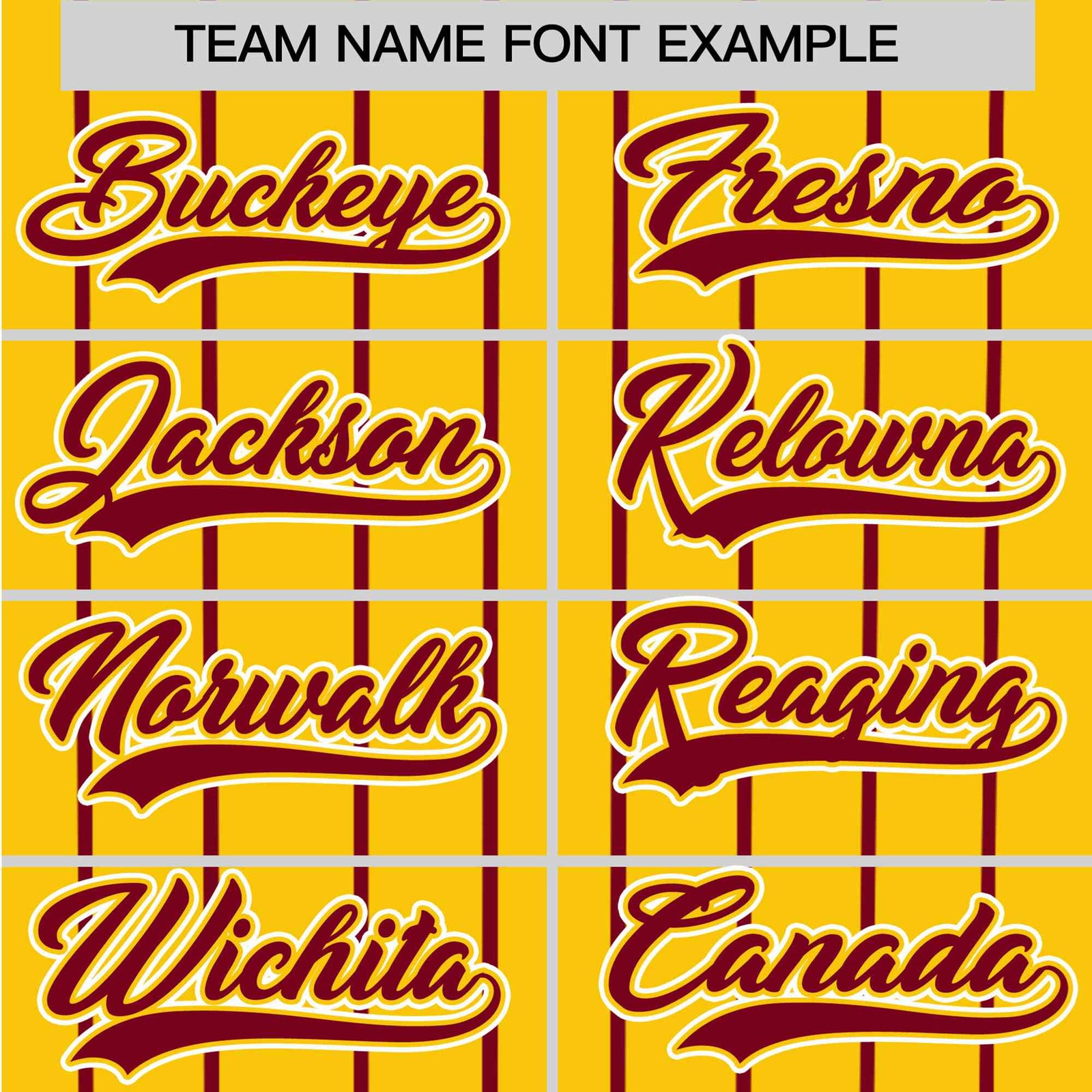 Custom Yellow Burgundy Pinstripe Burgundy-White Authentic Baseball Jersey
