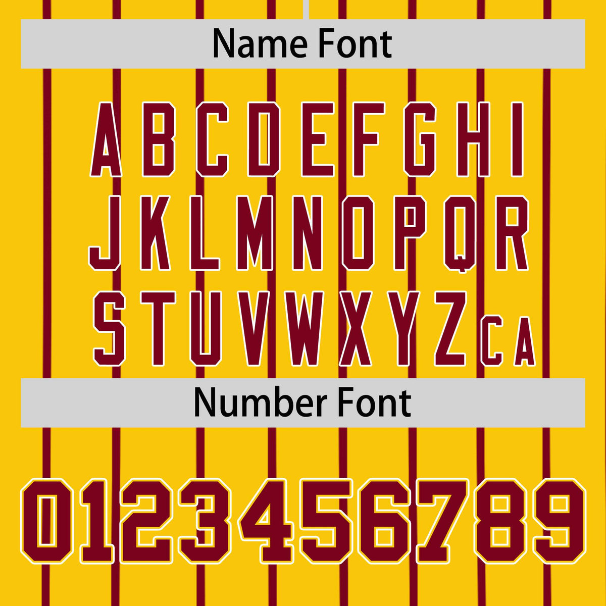 Custom Yellow Burgundy Pinstripe Burgundy-White Authentic Baseball Jersey