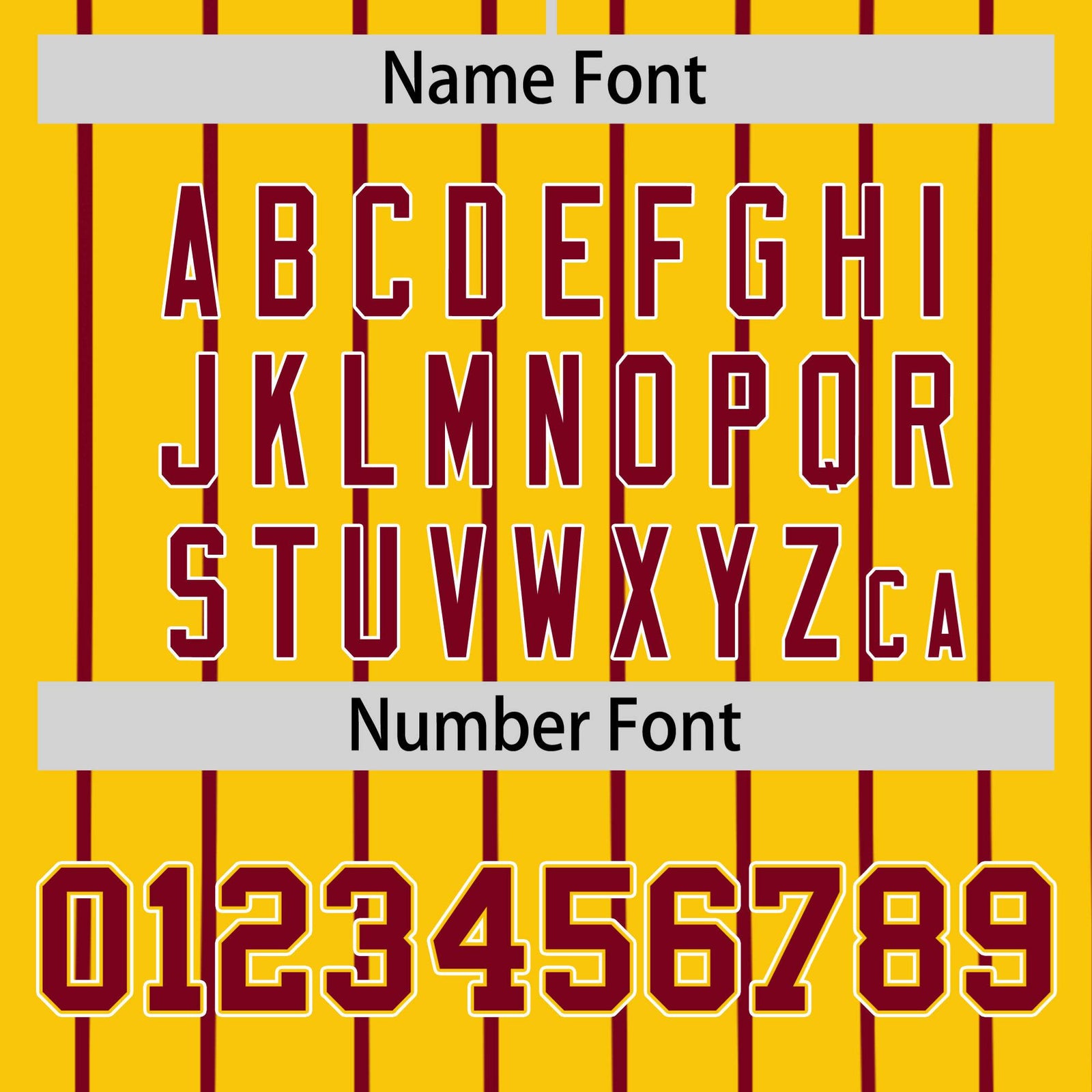 Custom Yellow Burgundy Pinstripe Burgundy-White Authentic Baseball Jersey