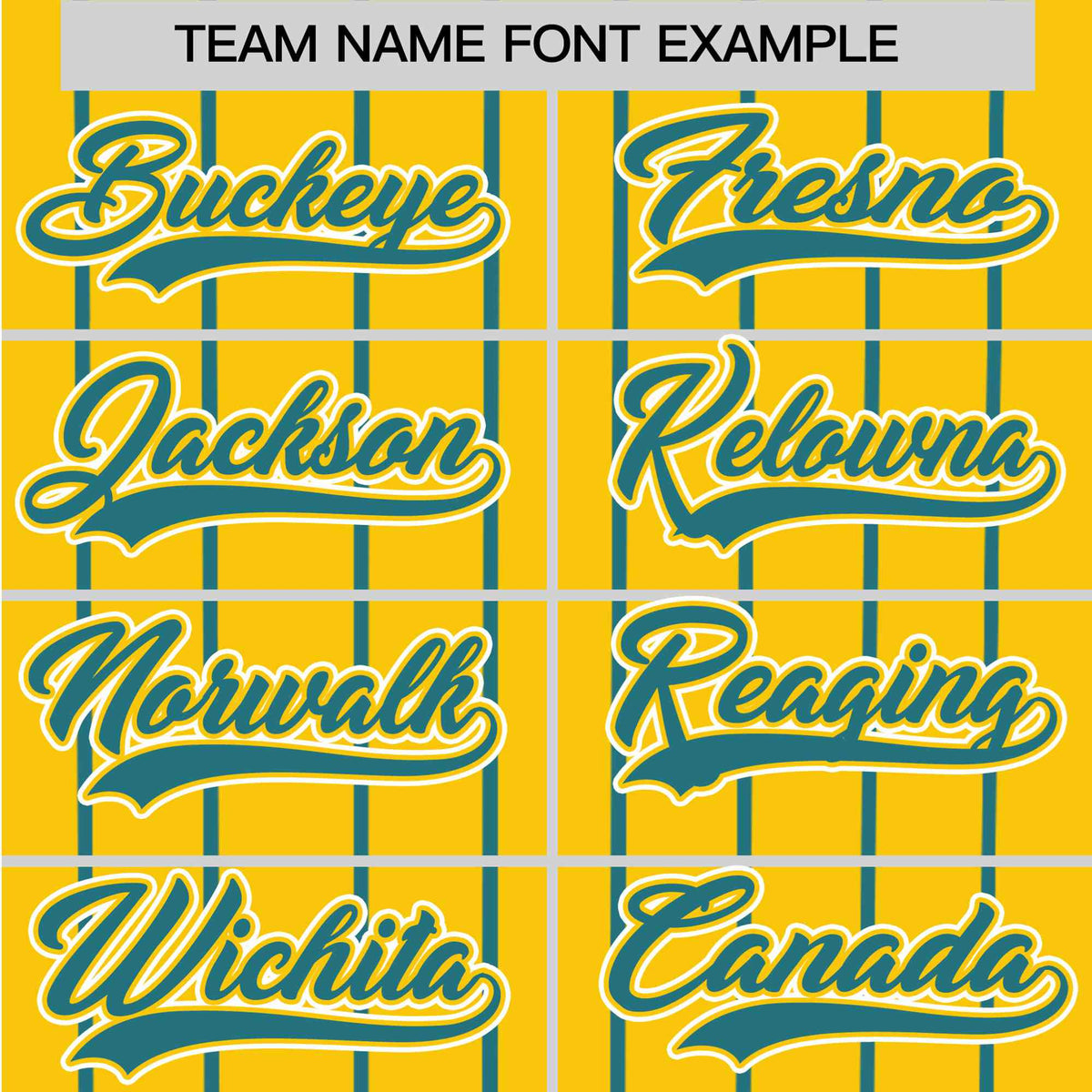 Custom Yellow Aqua Pinstripe Aqua-White Authentic Baseball Jersey
