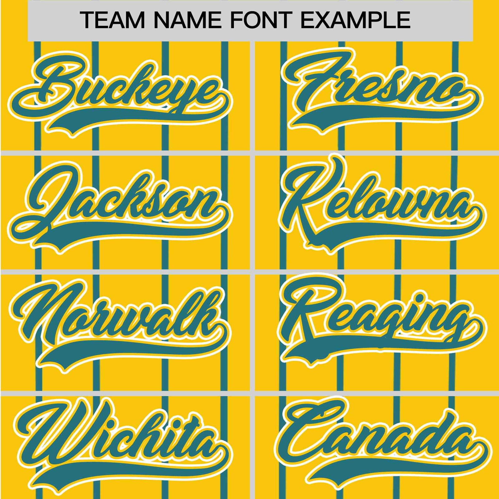 Custom Yellow Aqua Pinstripe Aqua-White Authentic Baseball Jersey