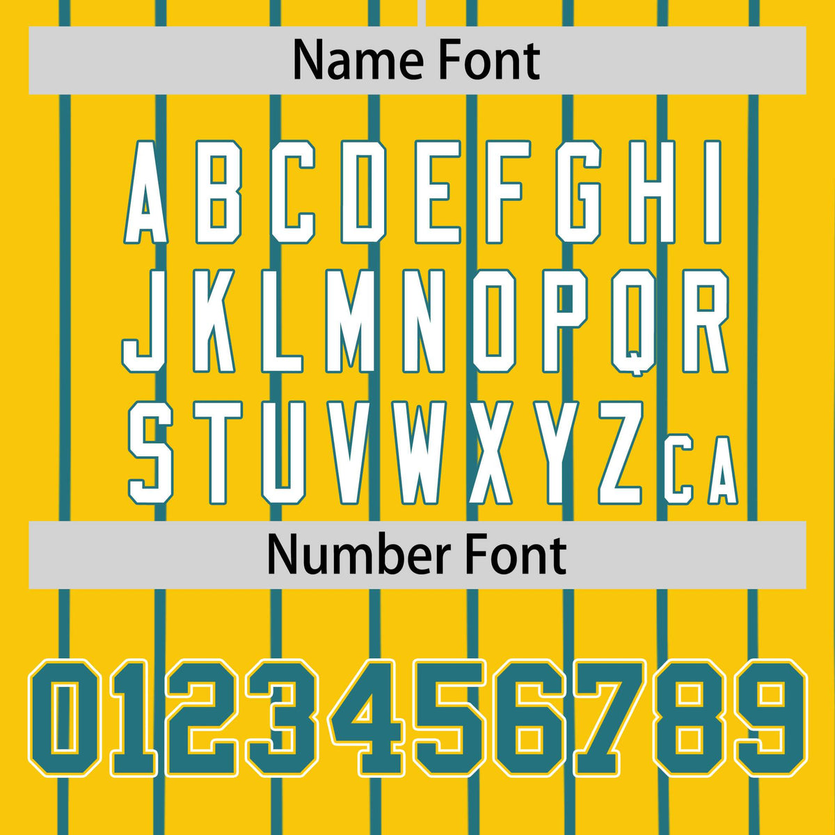 Custom Yellow Aqua Pinstripe Aqua-White Authentic Baseball Jersey