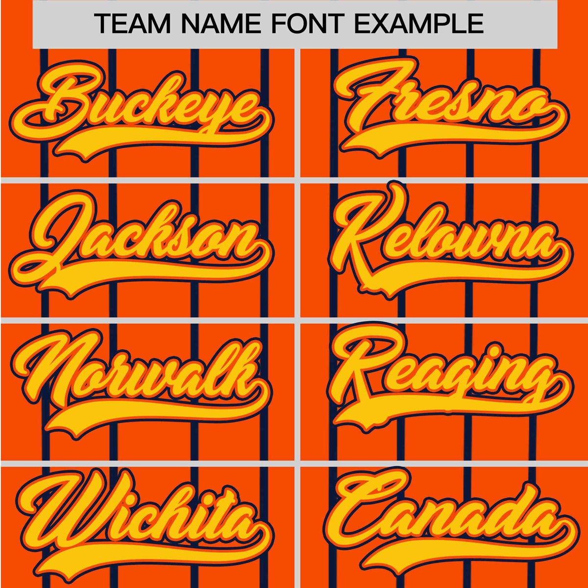 Custom Orange Navy Pinstripe Gold-Navy Authentic Baseball Jersey