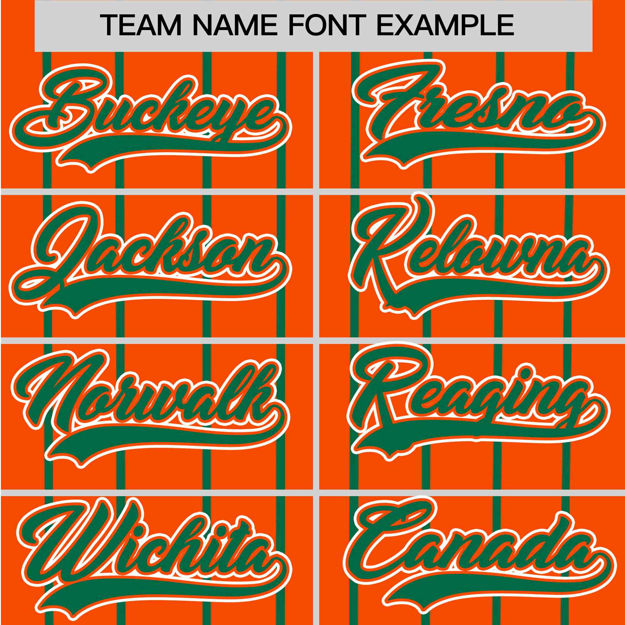 Custom Orange Kelly-Green Pinstripe Kelly-Green White Authentic Baseball Jersey