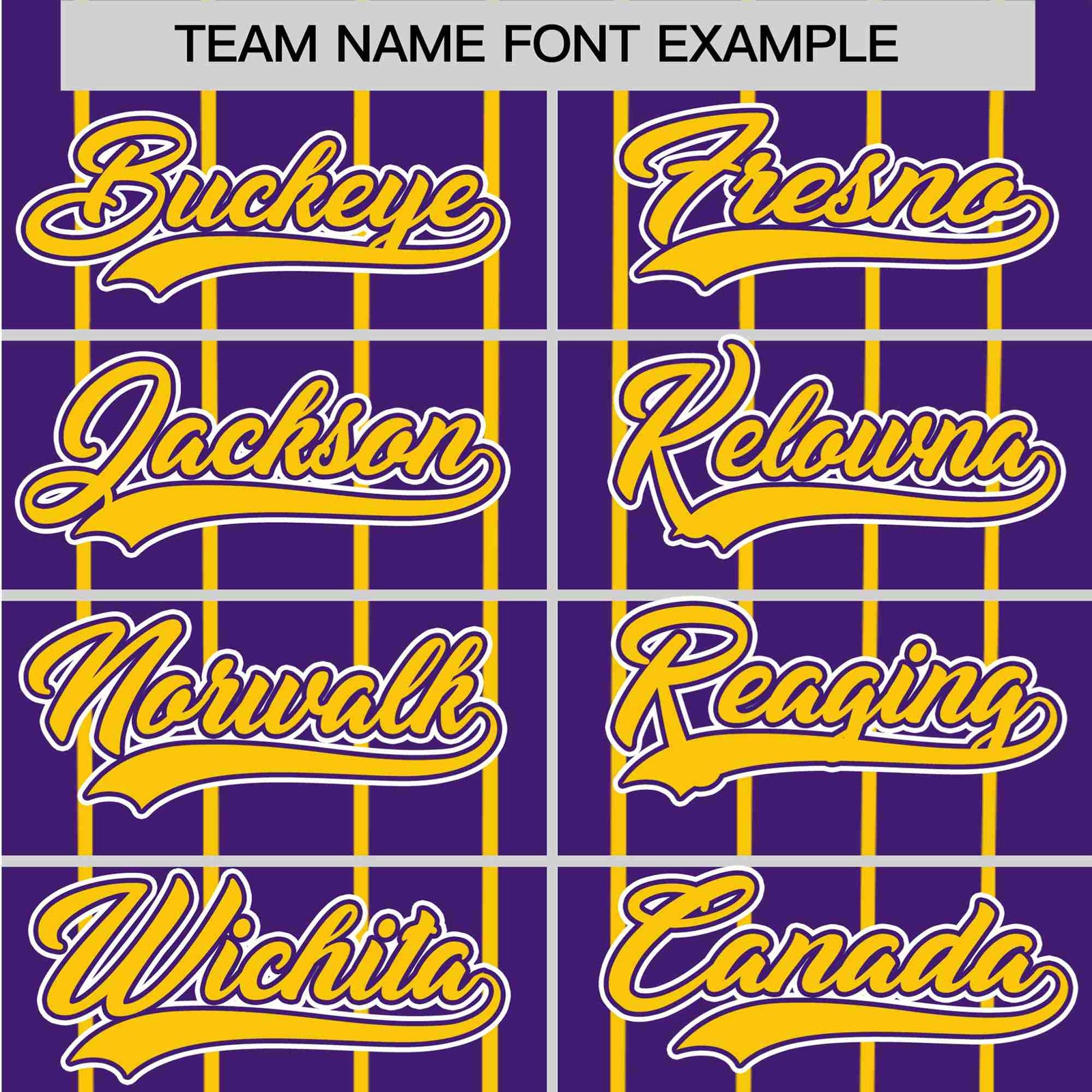 Custom Purple Yellow Pinstripe Yellow-White Authentic Baseball Jersey