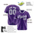 Custom Purple Gray Pinstripe Gray-White Authentic Baseball Jersey