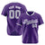 Custom Purple Gray Pinstripe Gray-White Authentic Baseball Jersey