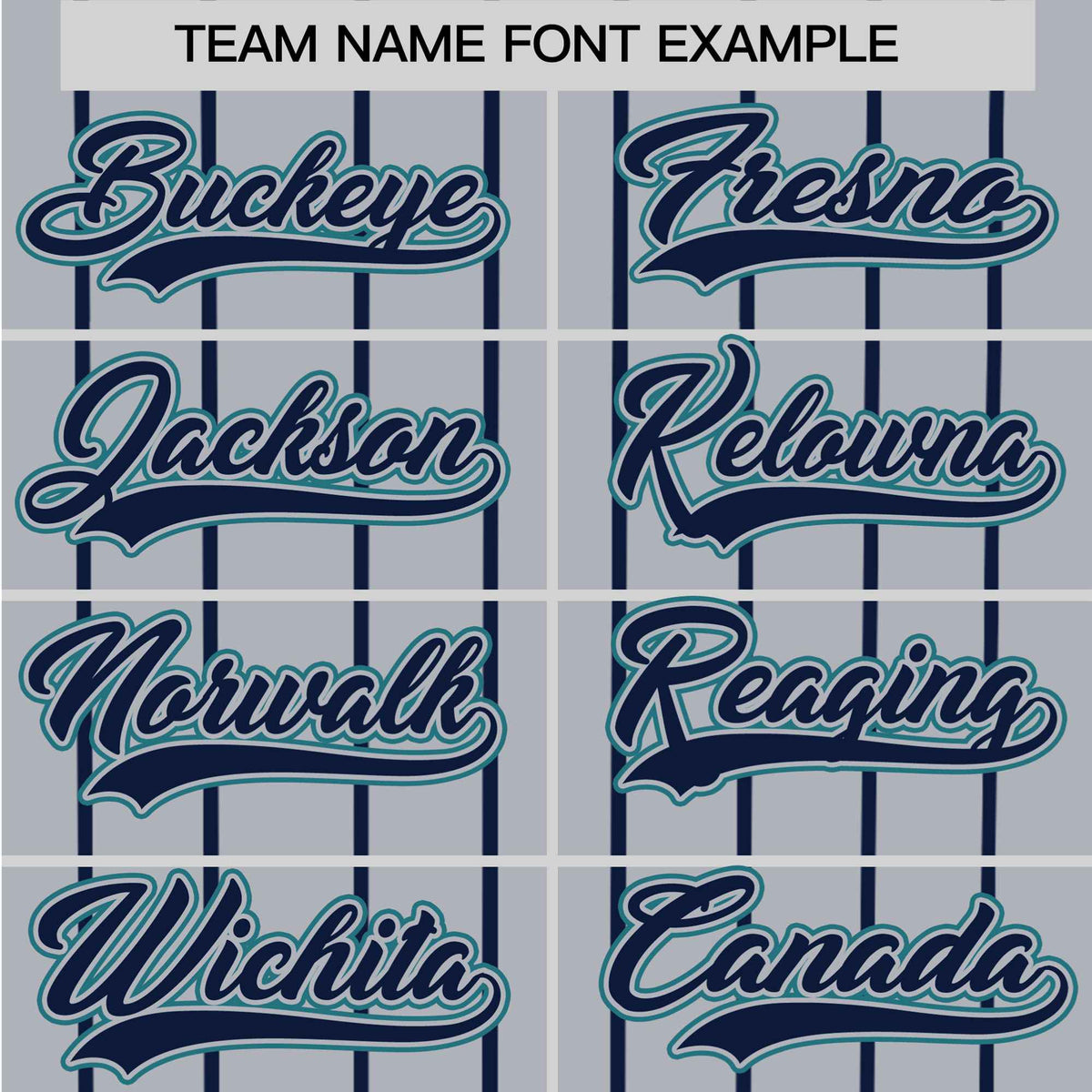 Custom Gray Navy Pinstripe Navy-Aqua Authentic Baseball Jersey