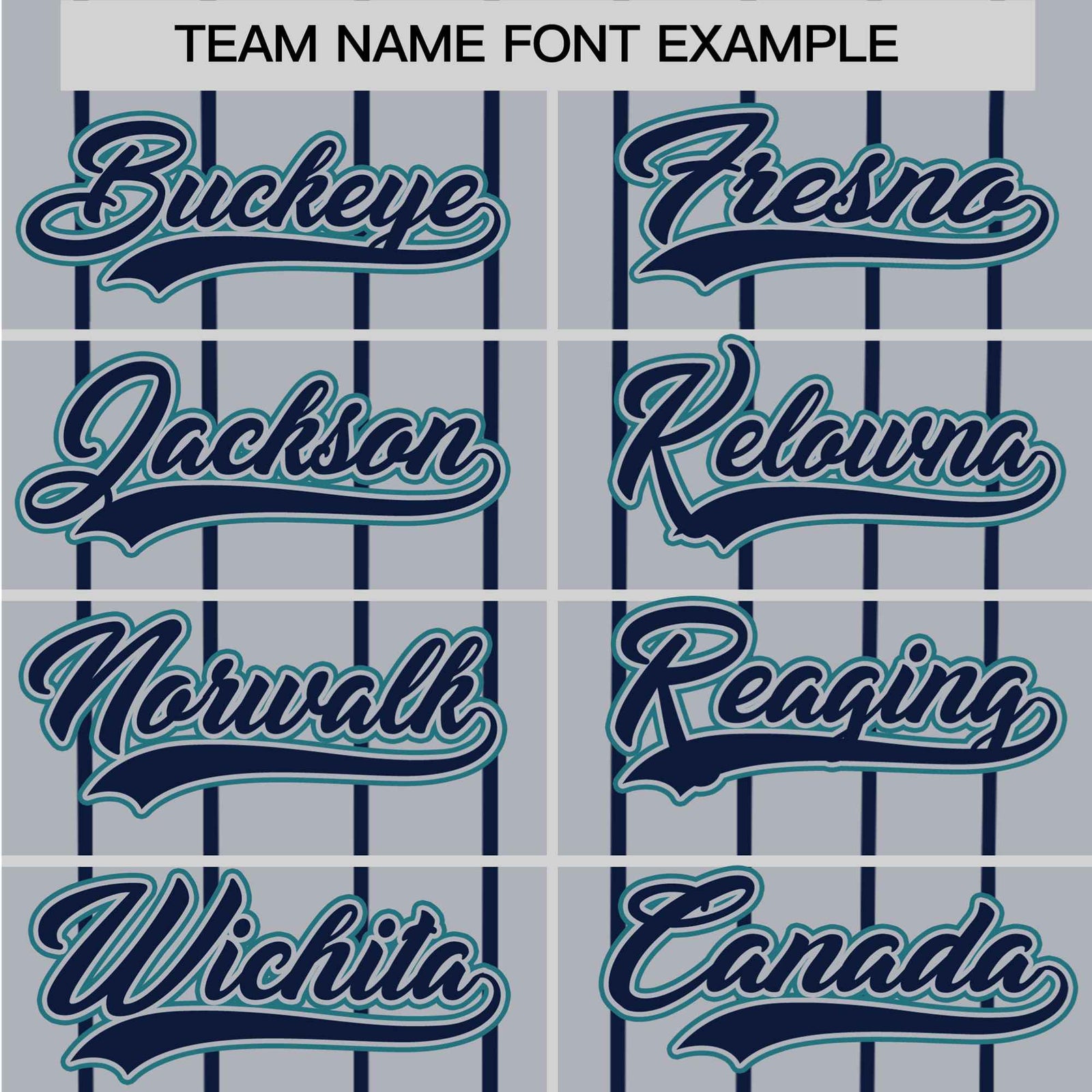 Custom Gray Navy Pinstripe Navy-Aqua Authentic Baseball Jersey