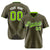 Custom Olive Neon-Green Pinstripe Neon-Greenv White Authentic Baseball Jersey