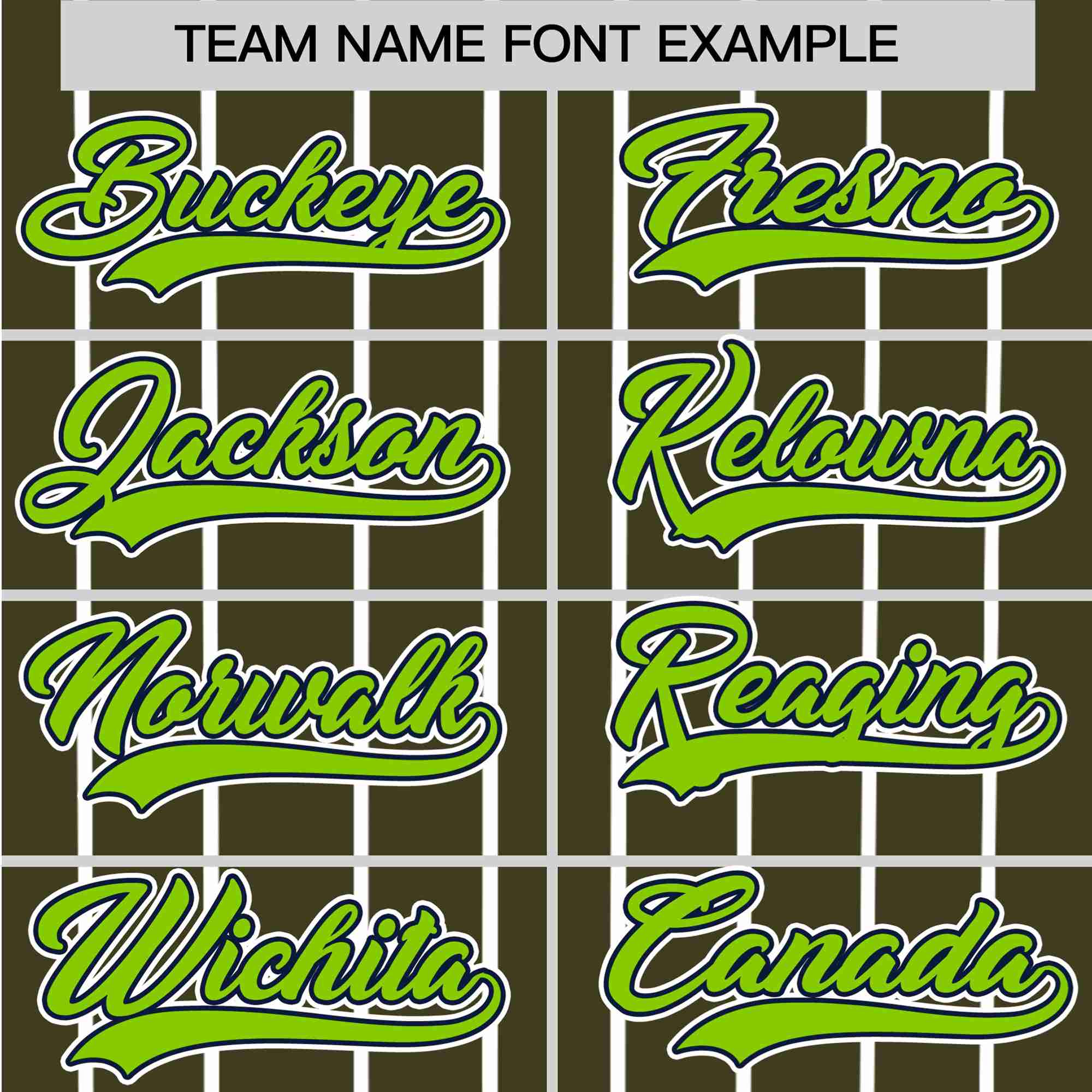 Custom Olive Neon-Green Pinstripe Neon-Greenv White Authentic Baseball Jersey