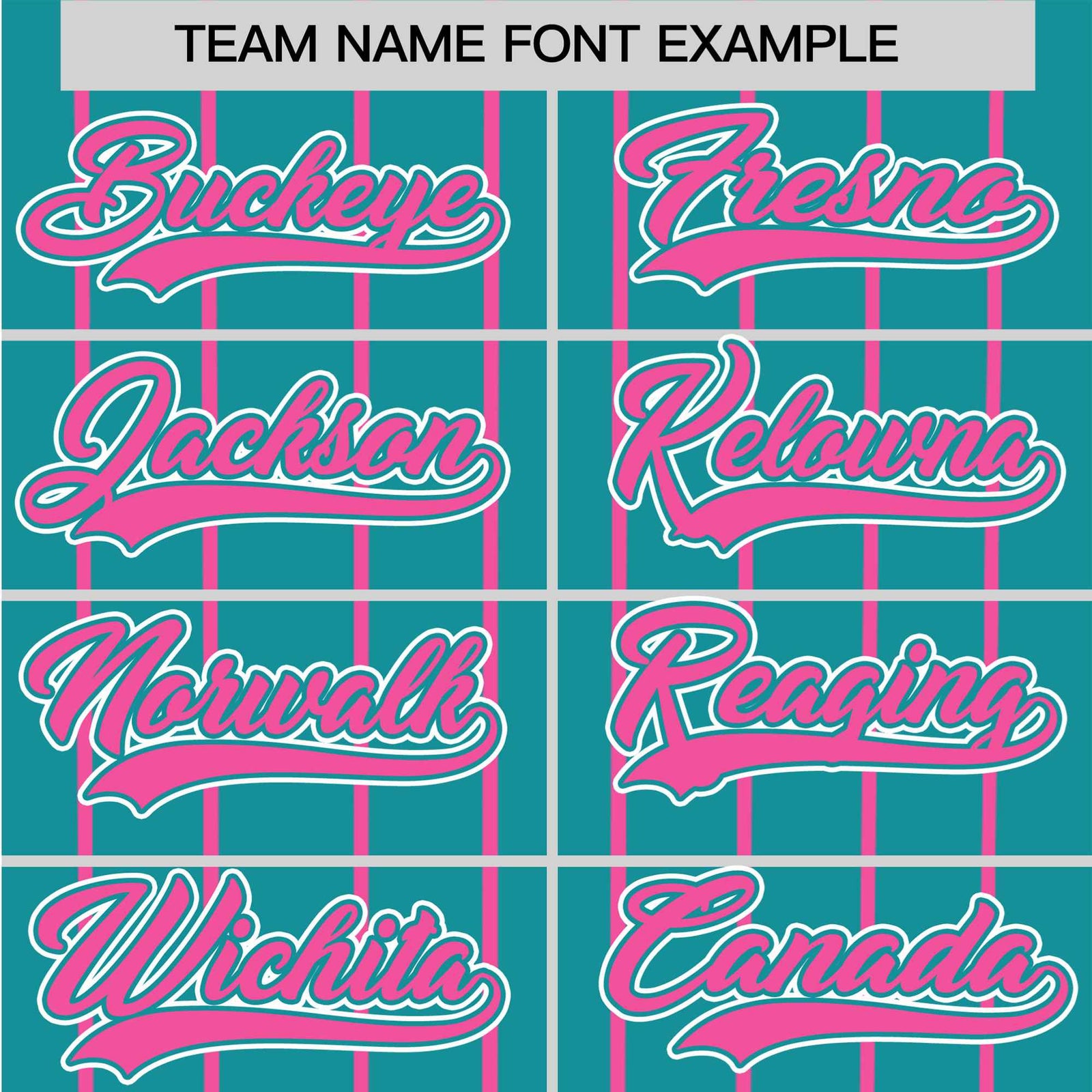 Custom Aqua Pink Pinstripe Pink-White Authentic Baseball Jersey