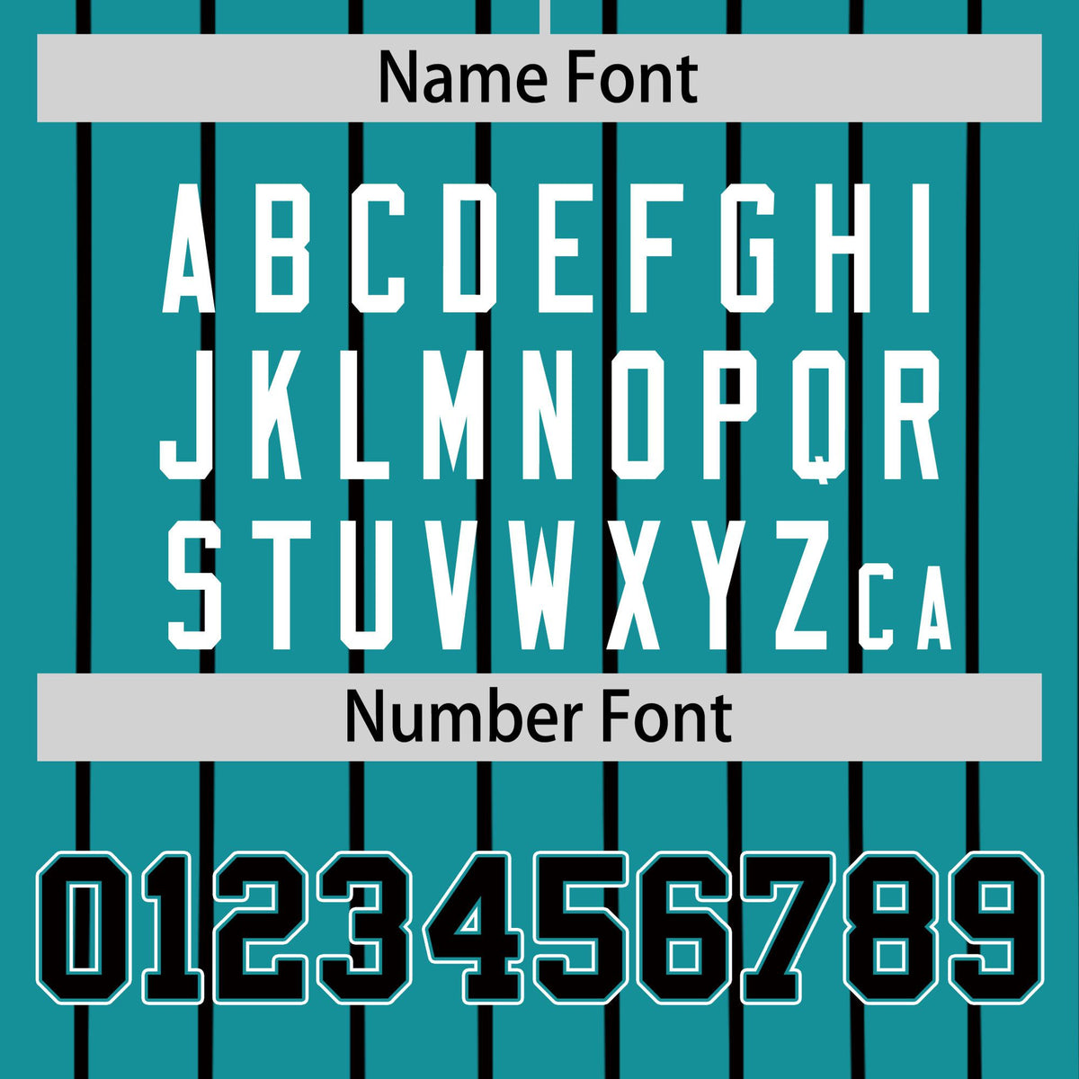 Custom Aqua Black Pinstripe Black-White Authentic Baseball Jersey