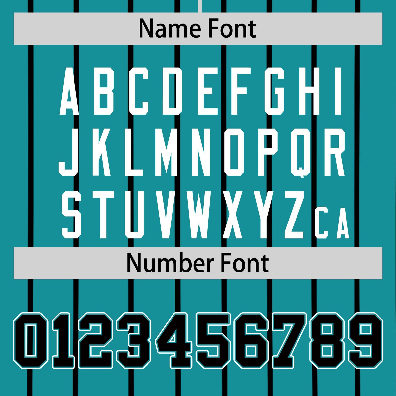 Custom Aqua Black Pinstripe Black-White Authentic Baseball Jersey