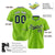 Custom Neon Green Navy Pinstripe Navy-White Authentic Baseball Jersey