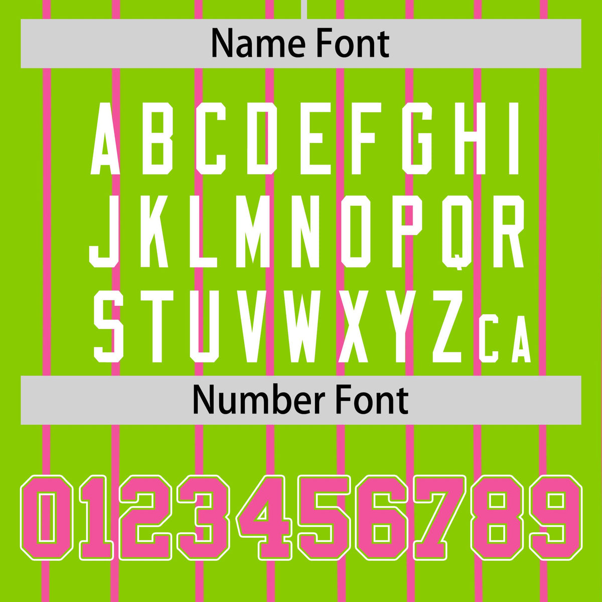 Custom Neon Green Pink Pinstripe Pink-White Authentic Baseball Jersey