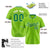 Custom Neon Green Kelly-Green Pinstripe Kelly-Green White Authentic Baseball Jersey