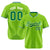 Custom Neon Green Kelly-Green Pinstripe Kelly-Green White Authentic Baseball Jersey