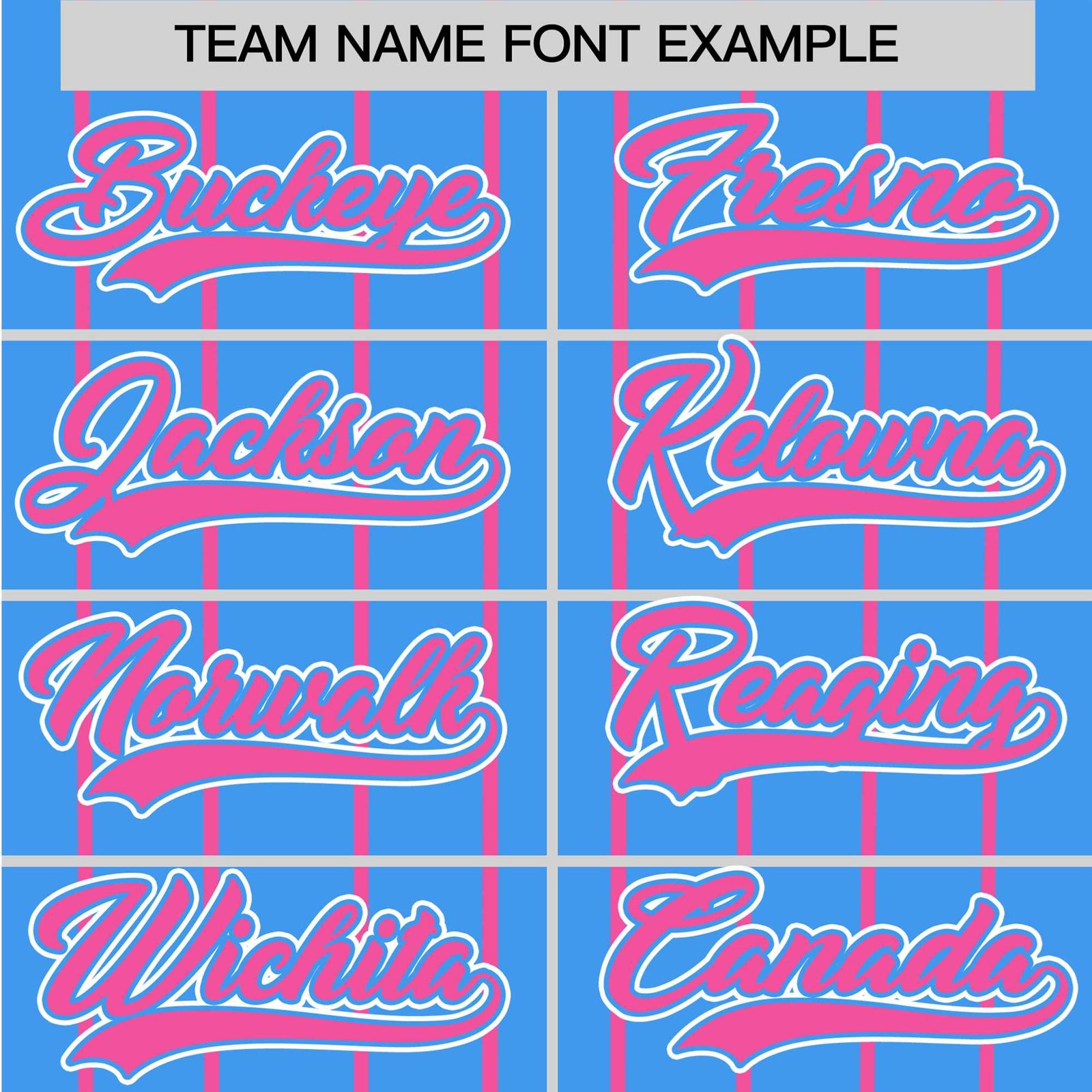 Custom Sky Blue Pink Pinstripe Pink-White Authentic Baseball Jersey