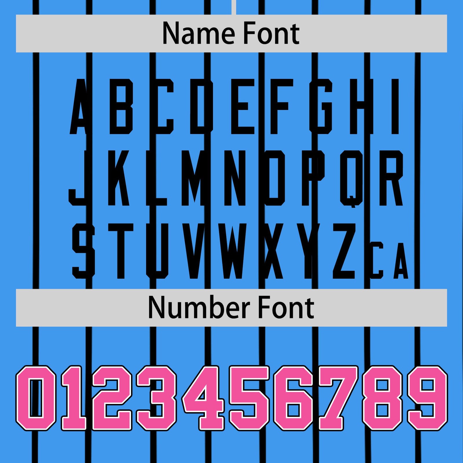 Custom Sky Blue Black Pinstripe Pink-White Authentic Baseball Jersey