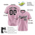 Custom Pink Black Pinstripe Black-White Authentic Baseball Jersey