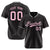 Custom Black Pink Pinstripe Pink-White Authentic Baseball Jersey