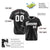 Custom Black White Pinstripe Black-White Authentic Baseball Jersey