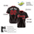 Custom Black Red Pinstripe Red-White Authentic Baseball Jersey