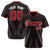 Custom Black Red Pinstripe Red-White Authentic Baseball Jersey