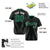 Custom Black Green Pinstripe Green-White Authentic Baseball Jersey