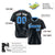 Custom Black Blue Pinstripe Blue-White Authentic Baseball Jersey